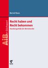 Buchcover Recht haben und Recht bekommen