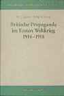 Buchcover Britische Propaganda im Ersten Weltkrieg 1914-1918