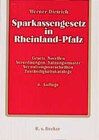 Buchcover Sparkassengesetz in Rheinland-Pfalz