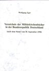 Buchcover Verzeichnis der Militärkirchenbücher in der Bundesrepublik Deutschland (nach dem Stand vom 30.9.1990)