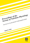 Buchcover Proceedings of the Society of Nutrition Physiology Band 27