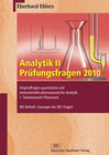 Buchcover Analytik II Prüfungsfragen 2010