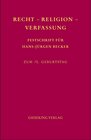 Buchcover Recht-Religion-Verfassung