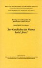 Buchcover Werke des Verlags der Bayerischen Akademie der Wissenschaften bei... / Zur Geschichte des Wortes barid "Post"