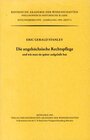 Buchcover Die angelsächsische Rechtspflege