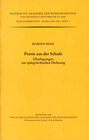 Buchcover Poesie aus der neuen Schule