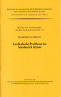 Buchcover Lexikalische Probleme in Sinnbezirk Hyäne