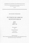 Buchcover In tertium librum Sententiarum