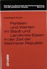 Buchcover Parteien und Wahlen im Stadt- und Landkreis Essen in der Zeit der Weimarer Republik