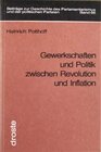 Buchcover Gewerkschaften und Politik zwischen Revolution und Inflation