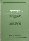 Buchcover Linksliberalismus in der Weimarer Republik