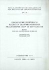 Buchcover Essener Urkundenbuch. Regesten der Urkunden des Frauenstifts Essen im Mittelalter. Band I: Von der Gründung um 850 bis 1