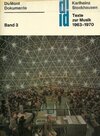 Buchcover Texte zur Musik 1963-1970