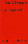 Buchcover Gattungstheorie
