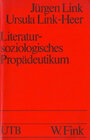 Buchcover Literatursoziologisches Propädeutikum