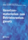 Buchcover Gesetzesmaterialien zum Betriebsrentengesetz