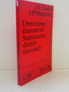 Buchcover Übersetzungsklausuren im Staatsexamen deutsch-französisch.