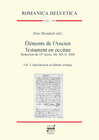 Buchcover Éléments de l’Ancien Testament en occitan. Rédaction du 15e siècle, Ms. BN fr. 2426