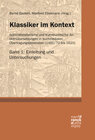 Buchcover Klassiker im Kontext 1: Einleitung und Untersuchungen