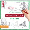 Buchcover Die Kunst des Zeichnens für Kinder Starter-Block - Pferde