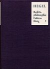 Buchcover Vorlesungen über Rechtsphilosophie 1818-1831 / Band 1