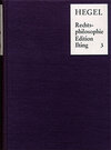 Buchcover Vorlesungen über Rechtsphilosophie 1818-1831 / Band 3
