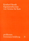 Buchcover Eigentumstheorien von Grotius bis Kant