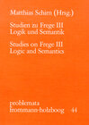 Buchcover Studien zu Frege / III