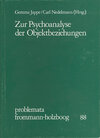 Buchcover Zur Psychoanalyse der Objektbeziehungen