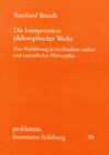 Buchcover Die Interpretation philosophischer Werke