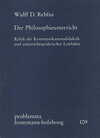 Buchcover Der Philosophieunterricht
