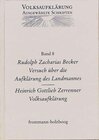 Buchcover Volksaufklärung - Ausgewählte Schriften / Band 8: Rudolph Zacharias Becker (1752–1822) / Heinrich Gottlob Zerrenner (175