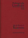 Buchcover Philosophische Clandestina der deutschen Aufklärung / Abteilung II: Supplementa. Band 1: Jakob Friedrich Reimmann (1668–