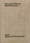 Buchcover Melanchthons Briefwechsel / Band 8: Regesten 8072-9301 (1557–1560)