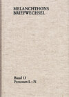 Buchcover Melanchthons Briefwechsel / Regesten. Band 13: Personen L-N