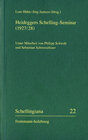 Buchcover Heideggers Schelling-Seminar (1927/28)