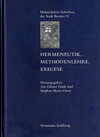 Buchcover Hermeneutik, Methodenlehre, Exegese