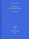 Buchcover Paulus Ricius: Schriften zur christlichen Kabbala. Band 1: Sal foederis (1507/1511/1514/1541)