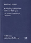 Buchcover Römische Jurisprudenz und stoische Logik