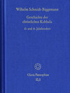 Buchcover Geschichte der christlichen Kabbala. Band 1