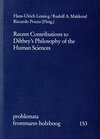 Buchcover Recent Contributions to Dilthey's Philosophy of the Human Sciences
