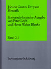 Buchcover Johann Gustav Droysen: Historik / Band 3,1