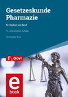Buchcover Gesetzeskunde Pharmazie