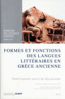 Buchcover Formes et Fonctions des Langues Littéraires en Grèce Ancienne