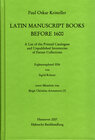 Buchcover Hilfsmittel / Latin Manuscript Books before 1600