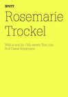 Buchcover Rosemarie Trockel