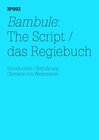 Buchcover Bambule: Das Regiebuch