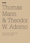 Buchcover Thomas Mann & Theodor W. Adorno