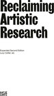 Buchcover Reclaiming Artistic Research