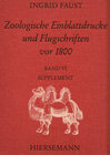 Buchcover Zoologische Einblattdrucke und Flugschriften vor 1800